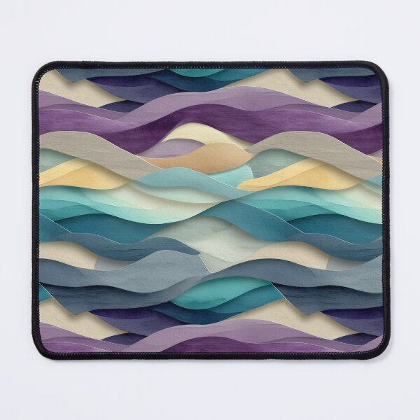 Item preview, Layered Ocean Wave Abstract in Cool and Warm Tones designed and sold by Moisky Patterns.