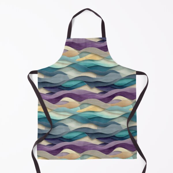 Item preview, Layered Ocean Wave Abstract in Cool and Warm Tones designed and sold by Moisky Patterns.