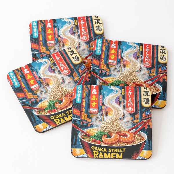 Item preview, Osaka Street Ramen Poster – Bold Japanese Noodle Art designed and sold by Ceemko's Vintage Corner.