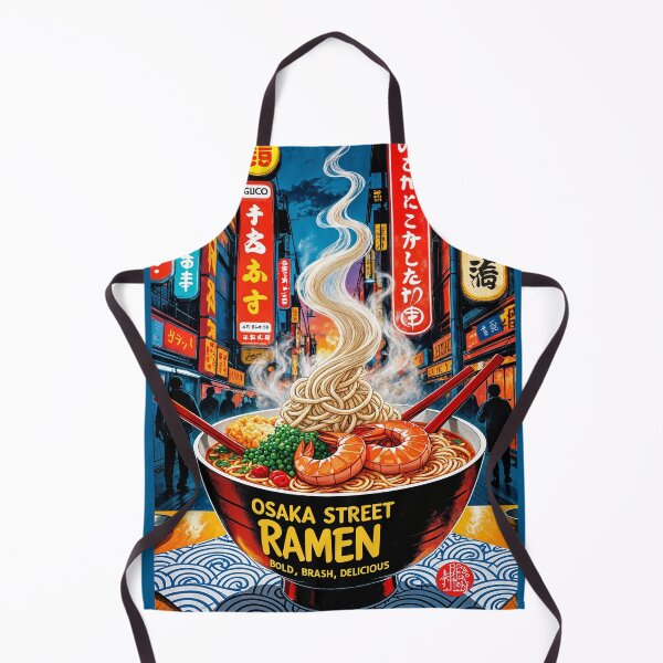 Item preview, Osaka Street Ramen Poster – Bold Japanese Noodle Art designed and sold by Ceemko's Vintage Corner.