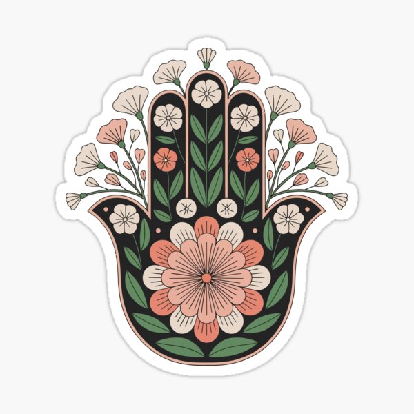 Item preview, hamsa  and flowers  designed and sold by jkrphoto.