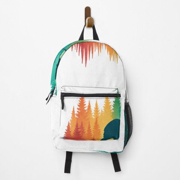 Item preview, Colorful Wild Bear Forest Reflection Nature Lover Retro designed and sold by OleOleStore.