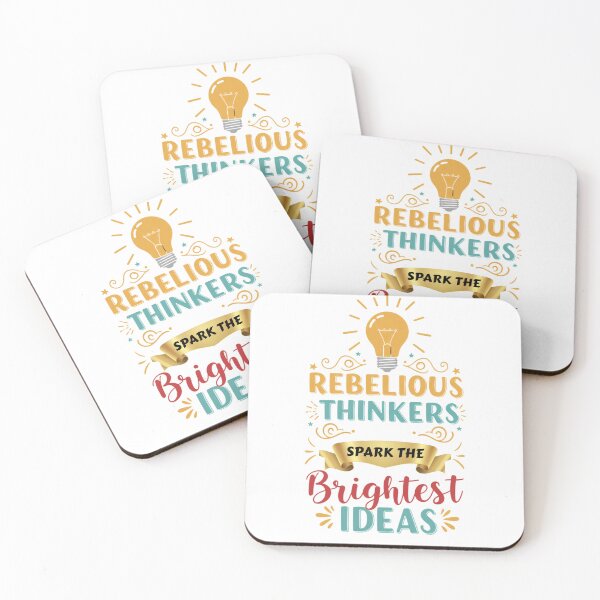 Item preview, Rebellious Thinkers Quote - Spark Bright Ideas - Motivational Art designed and sold by MaqueCreation.