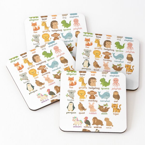 Item preview, A to Z Animal Alphabet Chart Cute Learning Boys Girls Kids designed and sold by OleOleStore.