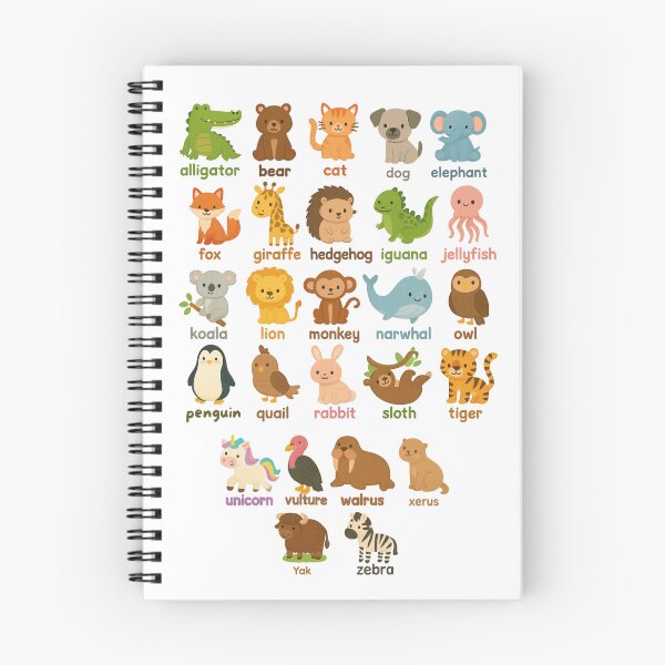 Item preview, A to Z Animal Alphabet Chart Cute Learning Boys Girls Kids designed and sold by OleOleStore.