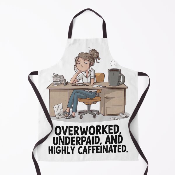 Item preview, Overworked Underpaid Highly Caffeinated Funny Work Life Design designed and sold by CELTIC-DESIGNS.