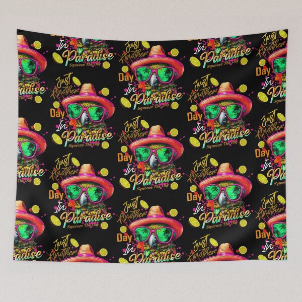 Item preview, Just Another Day in Paradise Squeeze the Day Parrot Tropical Summer Citrus designed and sold by MindWave THC.