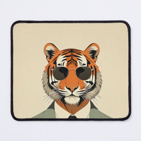 Aperçu de l'œuvre Tigre cool | Tigre avec lunettes de soleil créée et vendue par MerchMarketer.