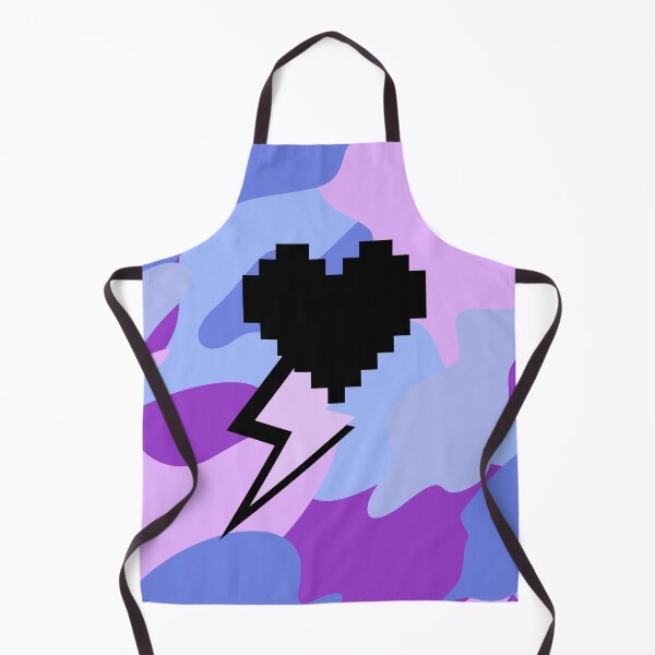 Item preview, Lightning Flash and Black Pixel Heart on Camouflage designed and sold by fontspree.