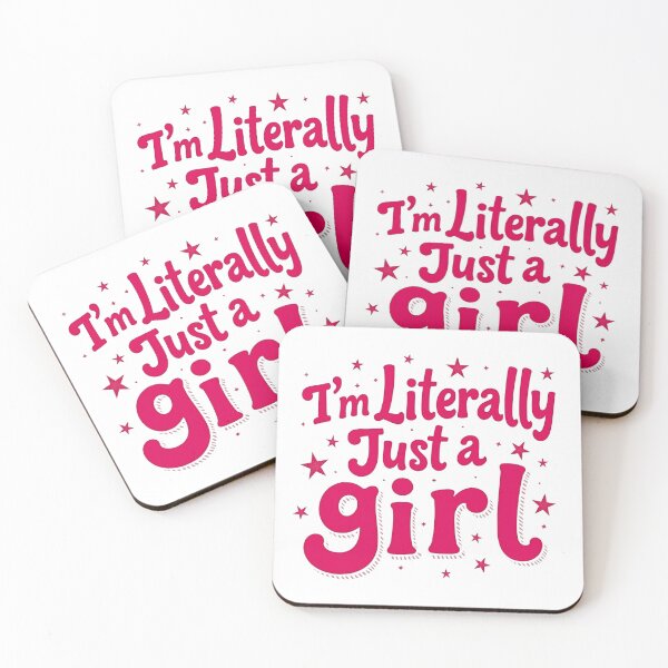 Item preview, I'm literally just a girl - funny girly pink lovers designed and sold by SkeletonsDanger.