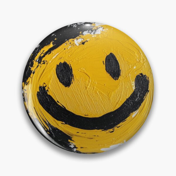 Item preview, Sticker Happy face paint texture designed and sold by vambrosio15.