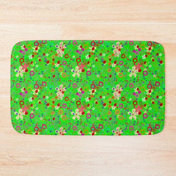 Item preview, Floral print on green designed and sold by manoloshoping.