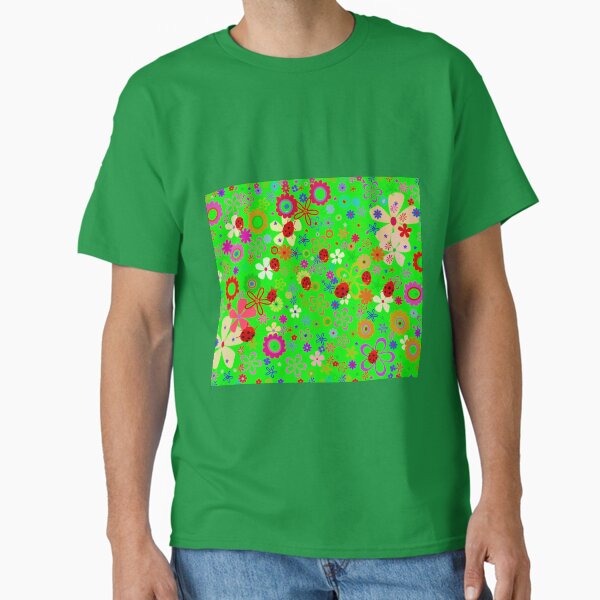 Item preview, Floral print on green designed and sold by manoloshoping.