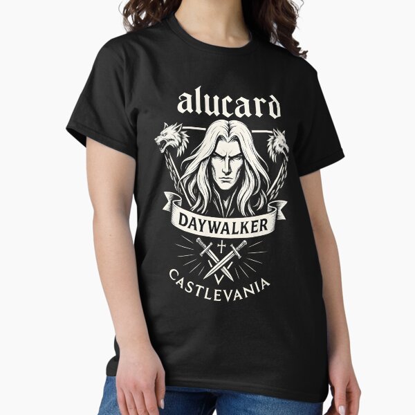 Artikel-Vorschau von Alucard Daywalker Shirt | Castlevania Fanart | Gothic Dark Fantasy Logo | Netflix Anime inspiriertes Design, designt und verkauft von WAUZ.