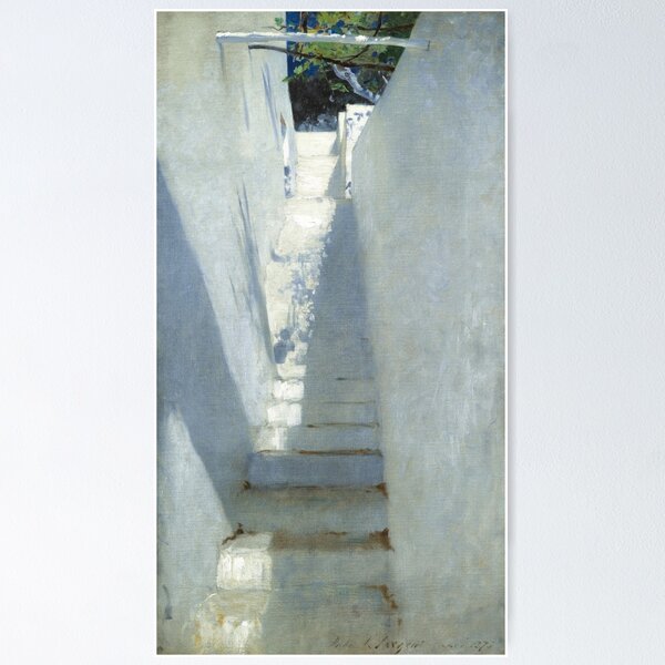 Item preview, Escalier à Capri, Golfe de Naples, Italie, portrait peint par John Singer Sargent designed and sold by Jéanpaul  Ferro.