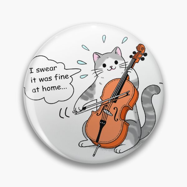 Item preview, Cello Cat: I Swear It Was Fine at Home designed and sold by Takapi Labo.