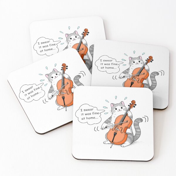 Item preview, Cello Cat: I Swear It Was Fine at Home designed and sold by Takapi Labo.