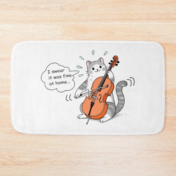 Item preview, Cello Cat: I Swear It Was Fine at Home designed and sold by Takapi Labo.