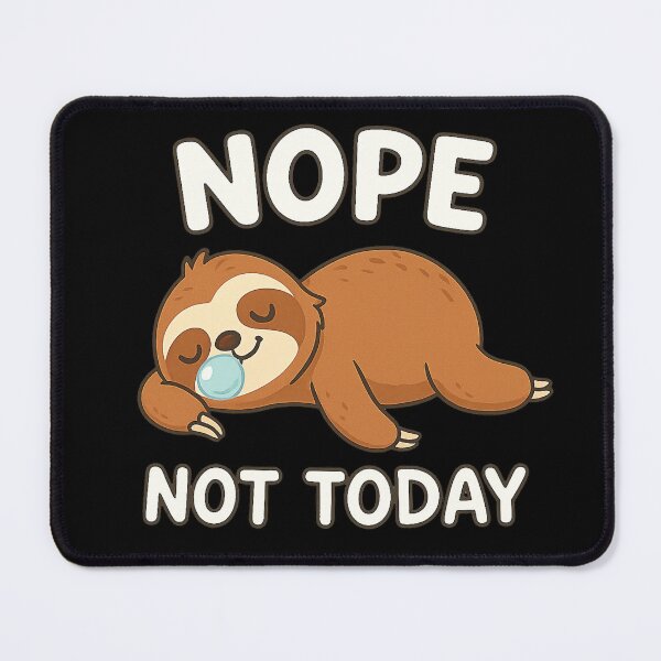 Item preview, Nope Not Today Funny Lazy Sloth Cartoon Introvert Life designed and sold by OleOleStore.