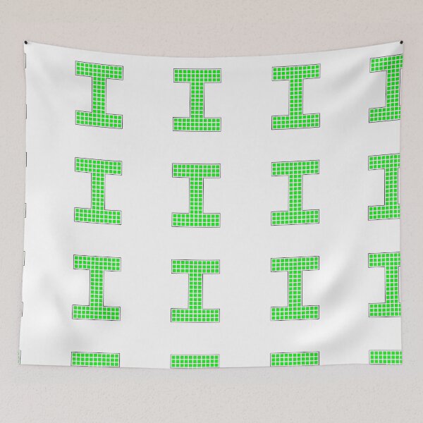 Item preview, Uppercase I - Green Pixel Block Character designed and sold by PixelGlyphs.