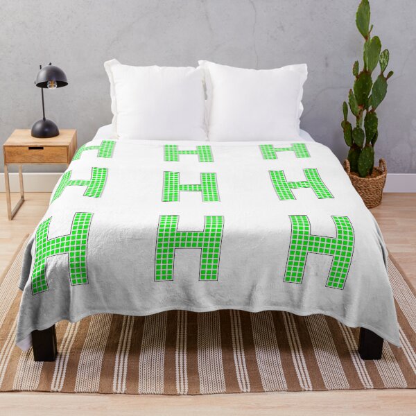 Item preview, Uppercase H - Green Pixel Block Character designed and sold by PixelGlyphs.