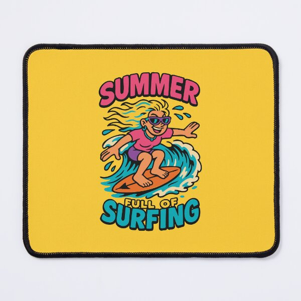 Item preview, Summer Surf Queen | Energetic Female Surfer Character Retro Beach Vibes designed and sold by JOOKDesign.