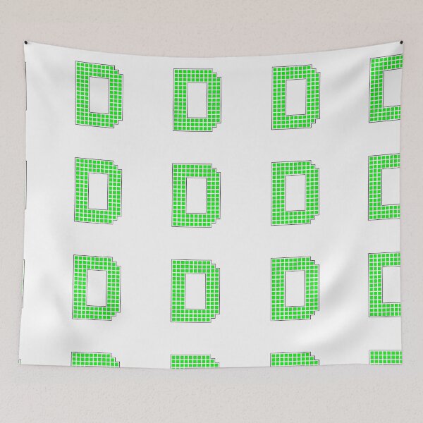 Item preview, Uppercase D - Green Pixel Block Character designed and sold by PixelGlyphs.