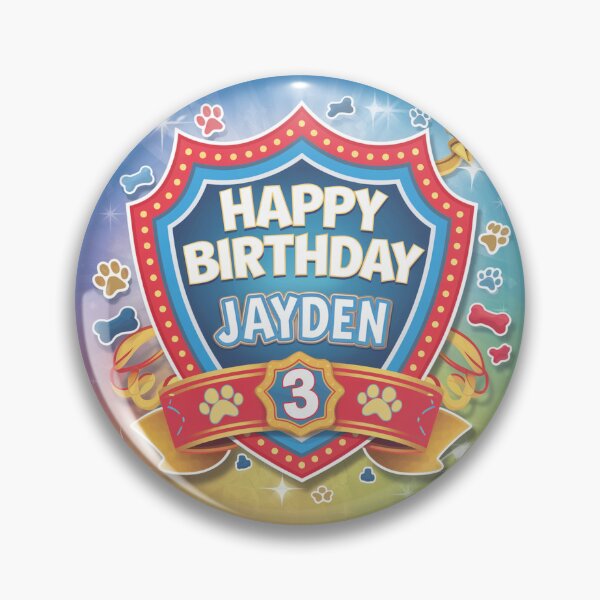 Item preview, Jayden's 3rd Birthday designed and sold by whatifsticks.