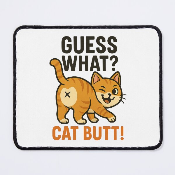 Item preview, Guess What Cat Butt Funny Animal Humor Retro Cartoon designed and sold by OleOleStore.