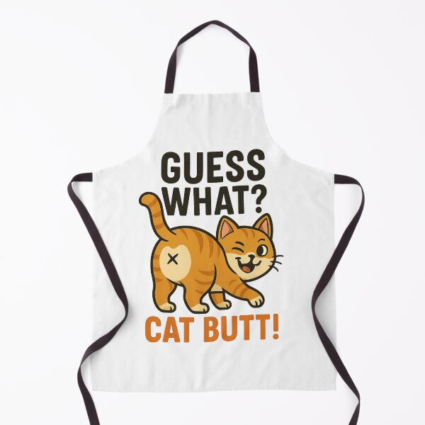 Item preview, Guess What Cat Butt Funny Animal Humor Retro Cartoon designed and sold by OleOleStore.