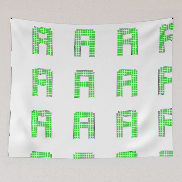 Item preview, Uppercase A - Green Pixel Block Character designed and sold by PixelGlyphs.