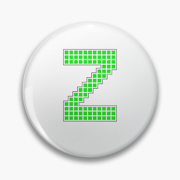Item preview, Uppercase Z - Green Pixel Block Character designed and sold by PixelGlyphs.