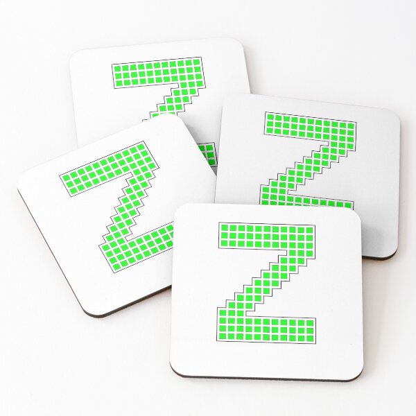 Item preview, Uppercase Z - Green Pixel Block Character designed and sold by PixelGlyphs.