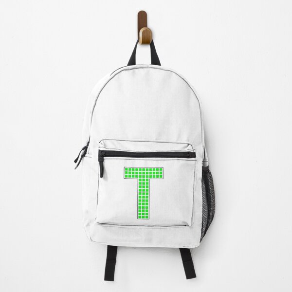 Item preview, Uppercase T - Green Pixel Block Character designed and sold by PixelGlyphs.