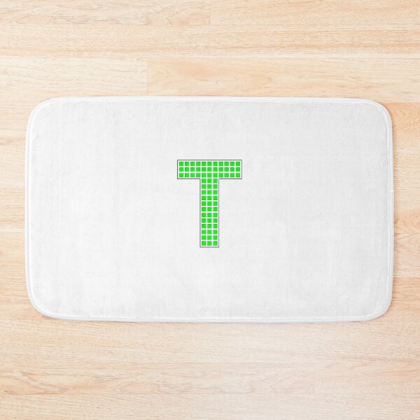 Item preview, Uppercase T - Green Pixel Block Character designed and sold by PixelGlyphs.