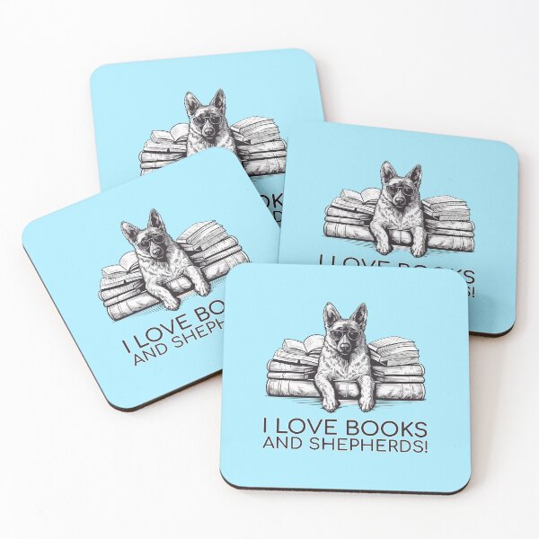 Item preview, German Shepherd Bookworm - A Cozy Design for Book Lovers designed and sold by brindled.
