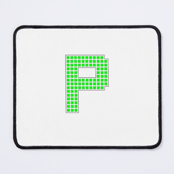 Item preview, Uppercase P - Green Pixel Block Character designed and sold by PixelGlyphs.