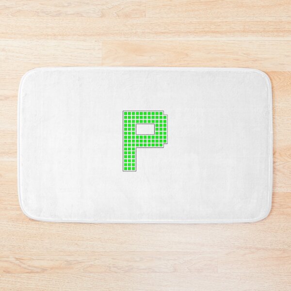 Item preview, Uppercase P - Green Pixel Block Character designed and sold by PixelGlyphs.