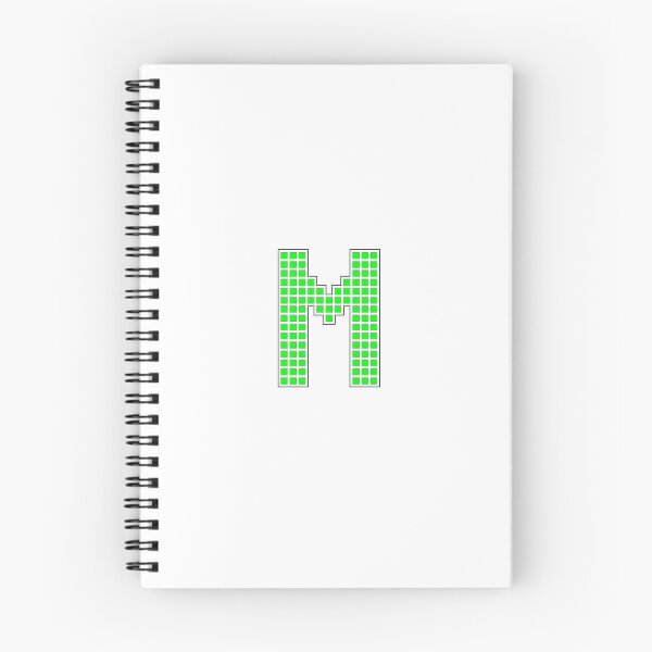 Item preview, Uppercase M - Green Pixel Block Character designed and sold by PixelGlyphs.