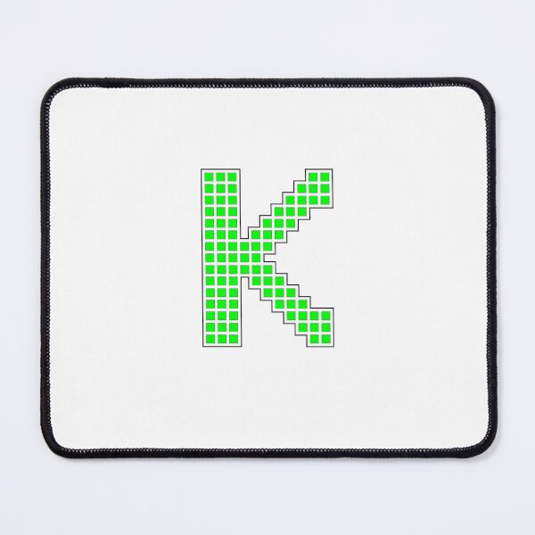 Item preview, Uppercase K - Green Pixel Block Character designed and sold by PixelGlyphs.