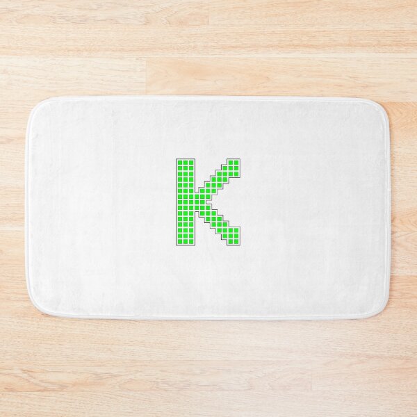 Item preview, Uppercase K - Green Pixel Block Character designed and sold by PixelGlyphs.