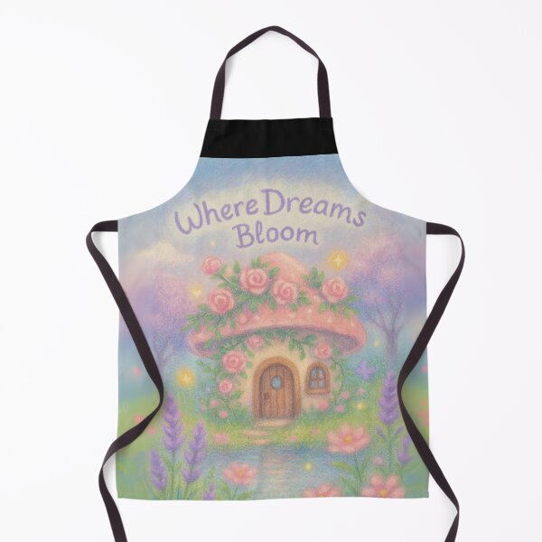 Item preview, Fairy Cottage in Bloom – Pastel Fairycore Fantasy Art designed and sold by Laugh & Rewind .