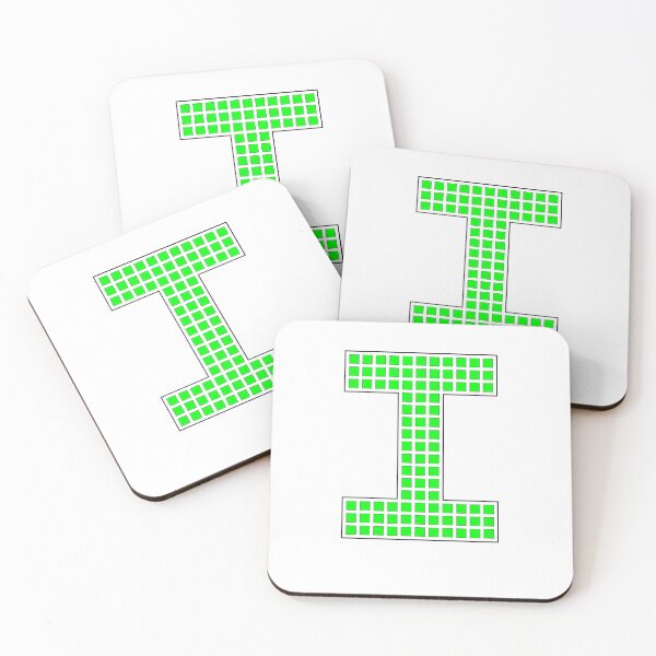 Item preview, Uppercase I - Green Pixel Block Character designed and sold by PixelGlyphs.