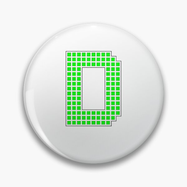 Item preview, Uppercase D - Green Pixel Block Character designed and sold by PixelGlyphs.