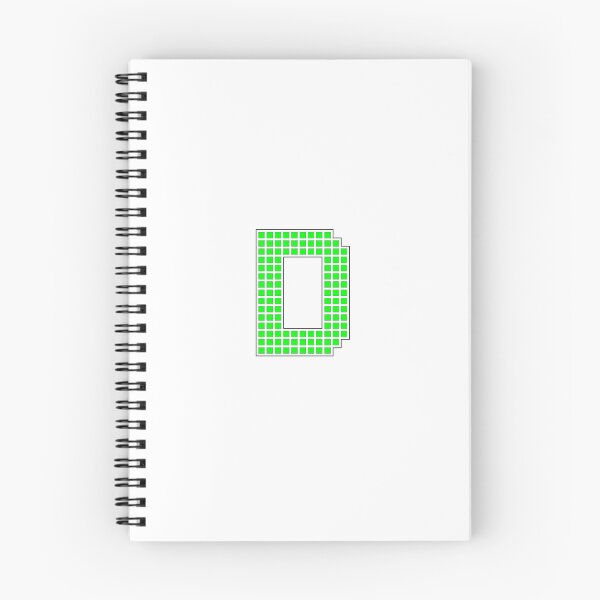 Item preview, Uppercase D - Green Pixel Block Character designed and sold by PixelGlyphs.