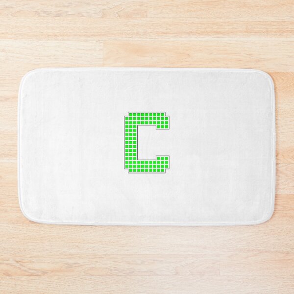 Item preview, Uppercase C - Green Pixel Block Character designed and sold by PixelGlyphs.