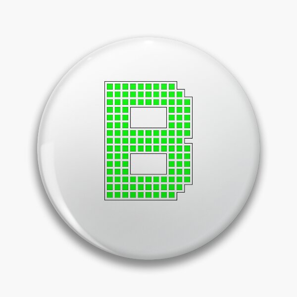 Item preview, Uppercase B - Green Pixel Block Character designed and sold by PixelGlyphs.