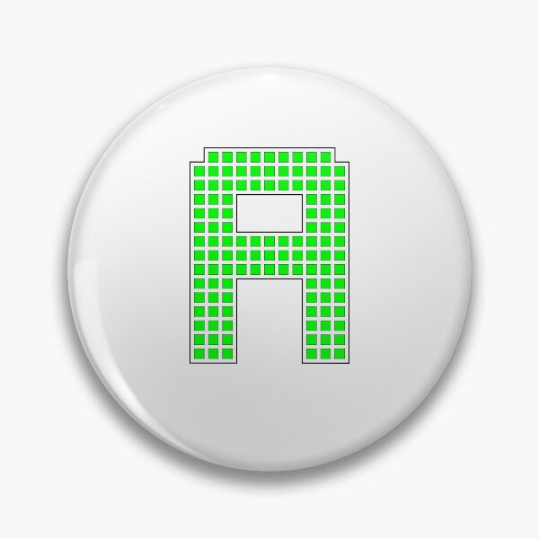 Item preview, Uppercase A - Green Pixel Block Character designed and sold by PixelGlyphs.