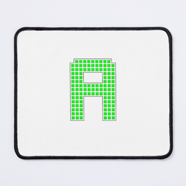 Item preview, Uppercase A - Green Pixel Block Character designed and sold by PixelGlyphs.