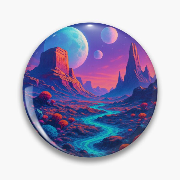 Item preview, Mysterious Alien World – Futuristic Sci-Fi Landscape Art designed and sold by PrometheusStyle.